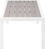 Nizuc Grey manufactured wood Outdoor Patio Aluminum Coffee Table