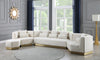 Marquis Cream Velvet Ottoman