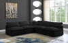 Plush Black Velvet Standard Cloud Modular Sectional
