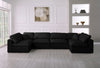 Serene Black Linen Fabric Deluxe Cloud Modular Sectional