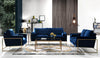 Mila Navy Velvet Loveseat