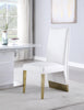 Porsha White Faux Leather Dining Chair
