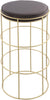 Rebar Grey Velvet Counter Stool
