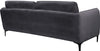 Poppy Grey Velvet Sofa