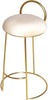 Ring Cream Velvet Counter Stool