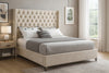Aiden Cream Velvet Queen Bed