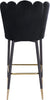 Lily Black Velvet Stool
