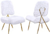 Magnolia White Faux Fur Accent Chair
