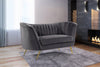 Margo Grey Velvet Loveseat