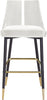 Sleek Cream Velvet Stool