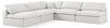 Serene Cream Linen Fabric Deluxe Cloud Modular Sectional