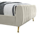 Zara Cream Velvet Full Bed (3 Boxes)