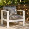 Nizuc Grey Waterproof Fabric Outdoor Patio Aluminum Arm Chair