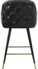 Barbosa Black Faux Leather Counter/Bar Stool