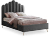 Lily Grey Velvet Full Bed