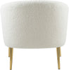 Barlow White Faux Sheepskin Fur Accent Chair