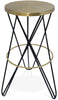Mercury Black / Gold Bar Stool