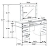 Felicity Makeup Vanity Table with LED Mirror