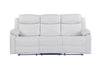 U6026 Blanche White Reclining Sofa with LED