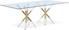 Mercury Acrylic/Gold Dining Table
