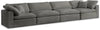 Cozy Grey Velvet Cloud Modular Sofa