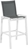 Nizuc Grey Mesh Waterproof Fabric Outdoor Patio Aluminum Mesh Barstool