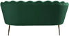 Gardenia Green Velvet Loveseat