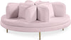 Circlet PInk Velvet Round Sofa Settee