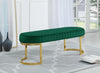 Lemar Green Velvet Bench