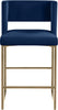 Caleb Navy Velvet Counter Stool