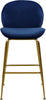 Paris Navy Velvet Stool