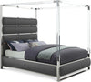 Encore Grey Faux Leather King Bed (4 Boxes)