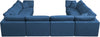 Plush Navy Velvet Standard Cloud Modular Sectional