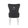 Galaxy Home Erica Stainless Steel Legs Dining Chair (Set of 2) in Black