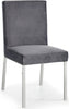 Opal Grey Velvet Dining Chair