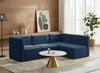 Quincy Navy Velvet Modular Sectional