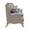 Royale Loveseat in Blue and Champagne