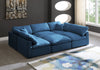 Plush Navy Velvet Standard Cloud Modular Sectional