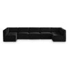 Quincy Black Velvet Modular Sectional