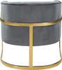 Carter Grey Velvet Accent Chair