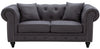 Chesterfield Grey Linen Loveseat