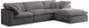 Cozy Grey Velvet Cloud Modular Sectional
