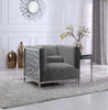 Opal Grey Velvet Chair