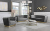 Bellini Grey Velvet Sofa