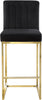 Giselle Black Velvet Stool