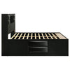Briana Bookcase Platform Storage Bed