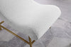Nube White Faux Sheepskin Fur Accent Chair
