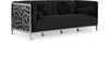 Opal Black Velvet Sofa