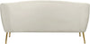 Tori Cream Velvet Loveseat