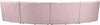 Infinity Pink Velvet 4pc. Modular Sectional
